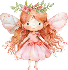 Fototapeta premium Smiling fairy with wings