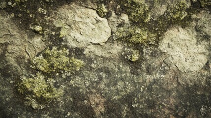Close-Up of Weathered Rock Surface with Lichens in Neutral Colors for Natural Texture Studies