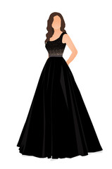 Fototapeta premium Girl in black dress