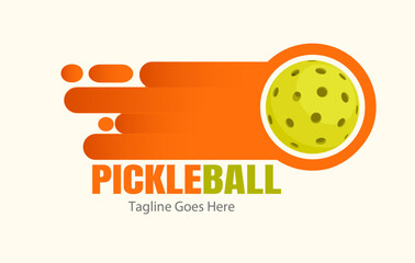 Pickleball logo with movement and text
