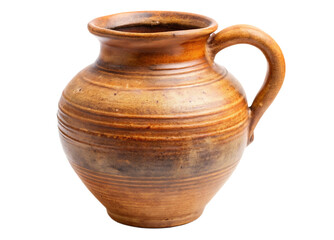 antique ceramic clay jug isolated - 9