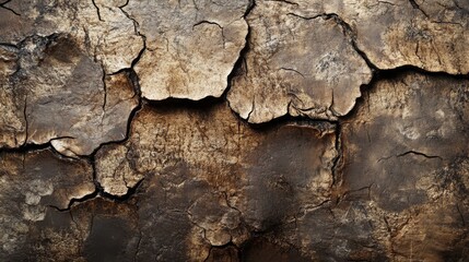 Fototapeta premium Cracked Earth Surface Texture Depicting Drought and Environmental Stress