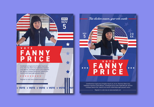 BLue Election Candidate Poster