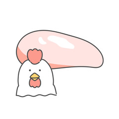 ニワトリと鶏肉　イラスト