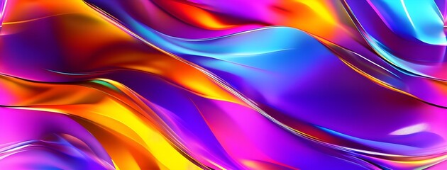 Fototapeta premium 3d rendering of colorful abstract changing glass design, AI generated