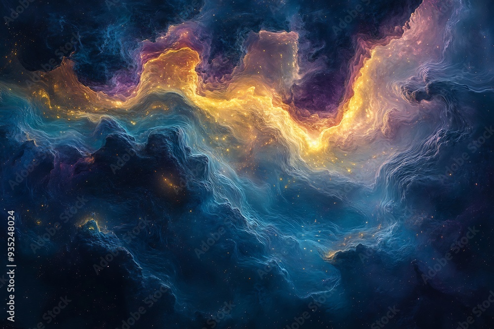 Poster aurora borealis of unseen frequencies aurora borealis made of light in frequencies beyond human visi