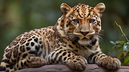 Fototapeta premium close up of a leopard