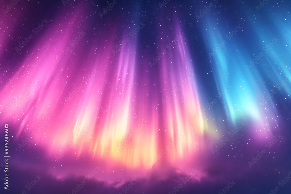 Poster aurora borealis of unseen frequencies aurora borealis made of light in frequencies beyond human visi
