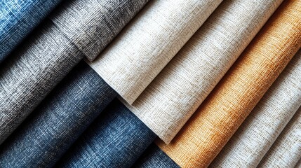 A detailed view of linen paper features intricate textures and a range of colors, emphasizing its...