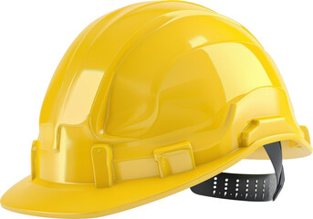 Yellow construction helmet