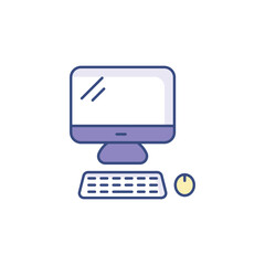 Computer icon design with white background stock illustration