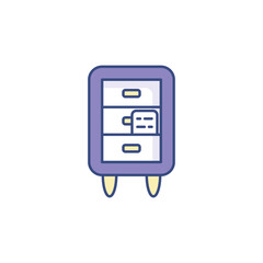 Free Drawer icon design with white background stock illustration
