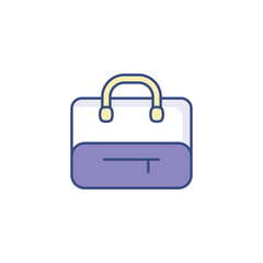 Leptop Bag icon design with white background stock illustration