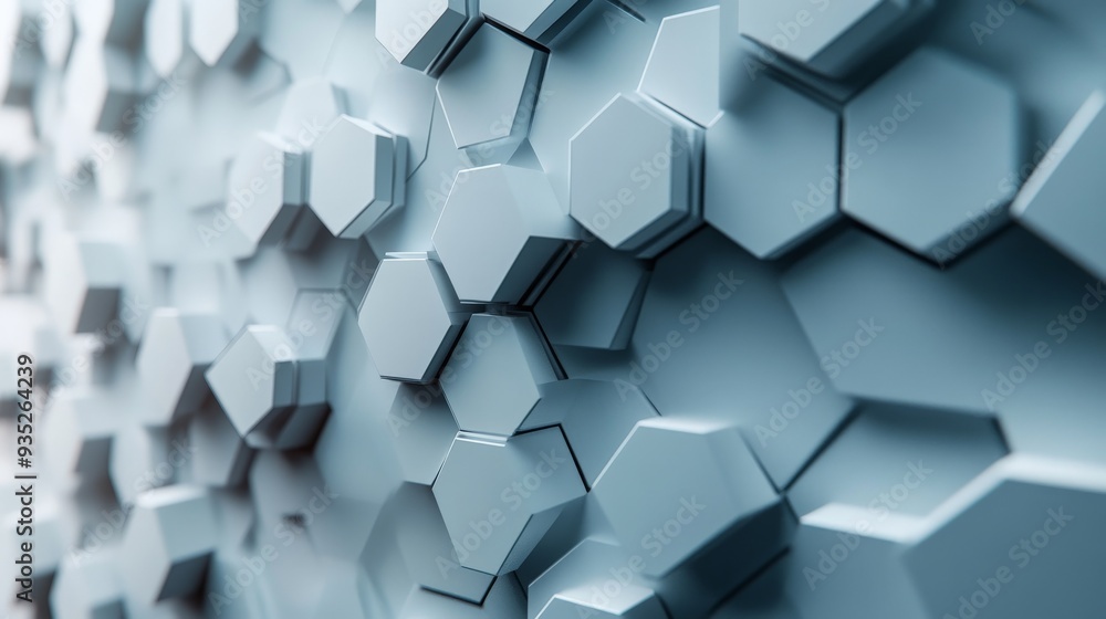 Poster abstract hexagon pattern background.