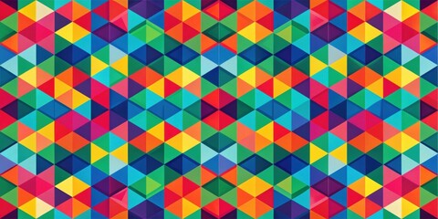 Abstract geometric pattern with vibrant colors and repeating shapes, geometric, abstract, colorful, design, background