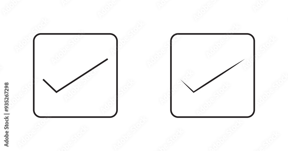 Poster checkbox icon set. vector illustration