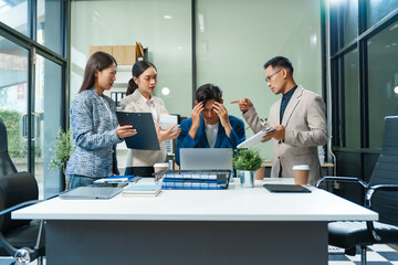 Stressed business person in a demanding career struggles with emotional burnout, overwhelmed by tasks and deadlines. exhausted and frustrated, seeking moment of relief amid her challenging workload.