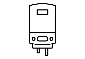 Icono negro de caldera para calefacción por gas