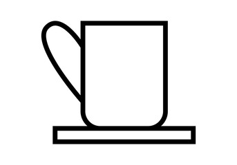 Icono negro de taza de desayunar
