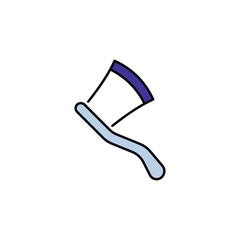 Axe icon design with white background stock illustration