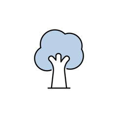 Tree icon design with white background stock illustration