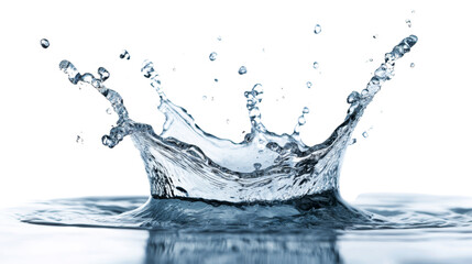 A vibrant splash of water captured mid-air, showcasing droplets and waves for a refreshing and dynamic visual impact.