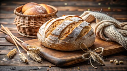 Delicious homemade wool rolled bread , Food, Bakery, Homemade, Fresh, Baking, Wool, Rolled, Bread, Tasty, Breakfast, Snack