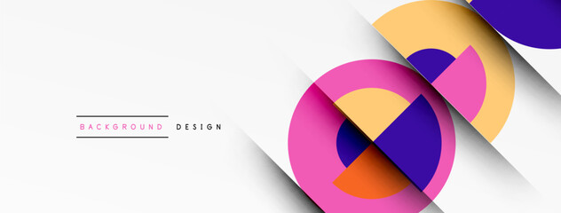 Obraz premium Modern geometrical abstract background - circles. Business or technology presentation design
