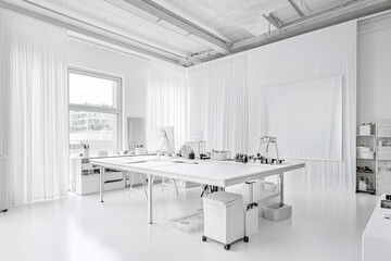 Art Studio with Clean Bright White Interior