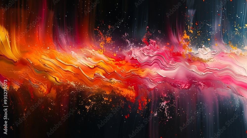 Aufkleber digital renaissance abstract collision of digital age classical art form glitchy pixel merge soft br
