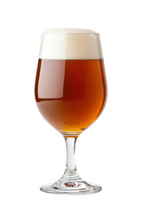 A refreshing glass of beer with a creamy foam top, perfect for any occasion, showcasing its rich amber color and inviting appearance.