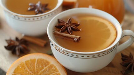 Holiday spiced beverage that has been mulled