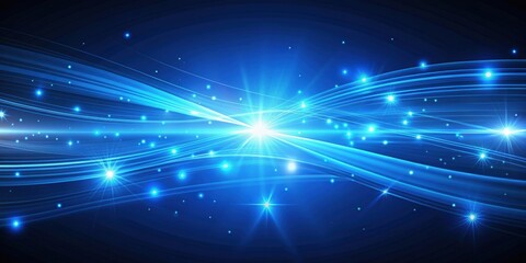 Obraz premium Blue abstract background with glowing light streaks , blue, abstract, background, glowing, light, streaks, design, digital