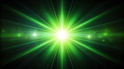 Green lens flare over a dark background, green, lens flare, light effect, abstract, vibrant, color