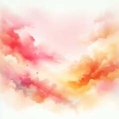 Fototapeta premium Abstract Design Colorful Watercolor Stains Picture Painting Illustration Background Colorful Aquarelle Wash Drawing Design Wallpaper Hand Painted Watercolor Brush Strokes Painted Background 