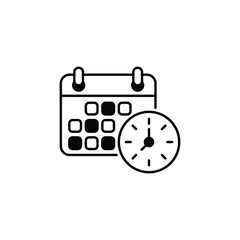 Deadline icon design with white background stock illustration