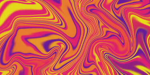 Liquid dynamic grainy texture, Colorful poster design with liquid and curve lines.