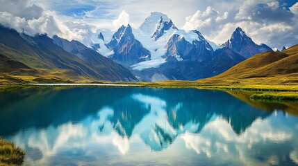 Laguna 69, nestled high in the Andes of Peru, presents a breathtaking natural spectacle.