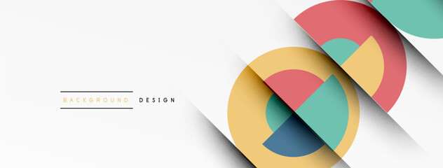 Obraz premium Modern geometrical abstract background - circles. Business or technology presentation design