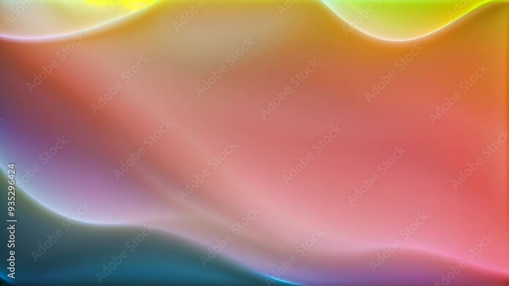 Wall mural abstract colorful wavy background with flowing smooth blurry wave, liquid fluid. smooth motion waves
