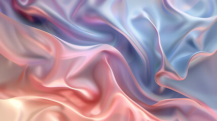 Obraz premium Abstract soft folds of pastel silk fabric with a smooth, flowing texture
