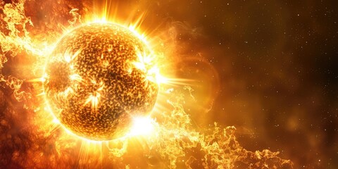 Fototapeta premium solar flash explosion