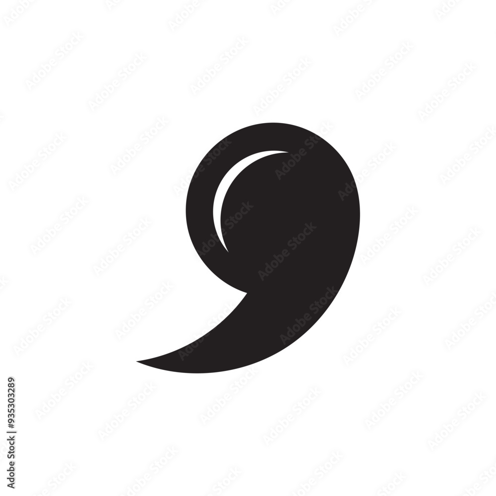 Sticker comma symbol icon