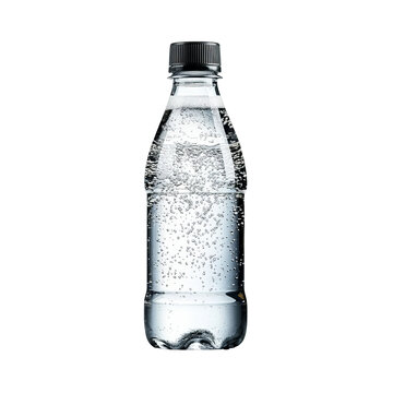 Close up of bottle with sparkling water