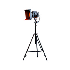 DSLR Camera on Tripod with Flash