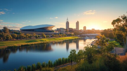 Adelaide City Skyline with