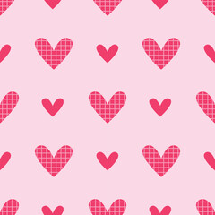 Heart graphic colourful seamless pattern background for wrapping, valentine and wallpaper