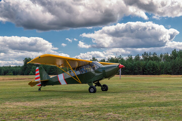 Let-Mont TUL-09 Tulak aircraft, on the runway, ready to fly, Borne Sulinowo airport, Poland