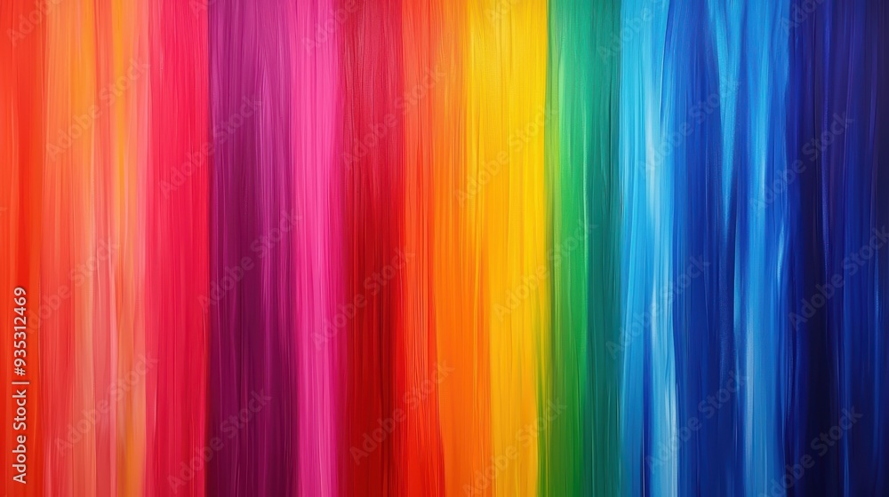 Poster vibrant spectrum paint strokes capturing colorful art in a mesmerizing pattern