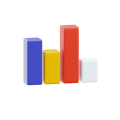3D Business Analytics Bar Chart Representation